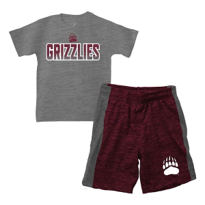 Wes and Willy Toddler Montana Grizzlies Blocky T-Shirt & Short Set