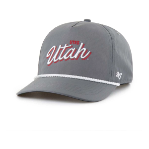 Utah Utes 47 Brand Fairway Hitch Adjustable Hat One Size Dark Grey