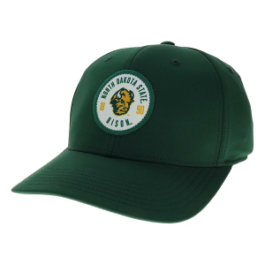 North Dakota State Bison Legacy Bowler Flexfit Hat S/M Dark Green
