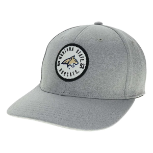 Montana State Bobcats Legacy Bowler Flexfit Hat M/L Heather Grey