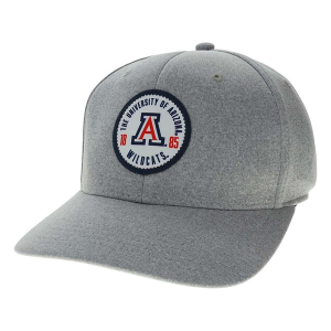 Arizona Wildcats Legacy Bowler Flexfit Hat M/L Heather Grey