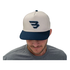 Men's Burlebo 3D Flying B Logo Hunting Adjustable Hat One Size Cream Navy