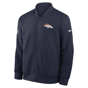Denver Broncos Nike 2025 Sideline Mid Bomber Jacket Large Navy