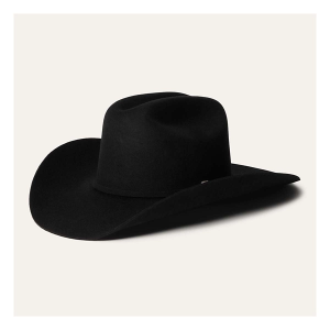 Men's Stetson 4X Corral Buffalo Felt Black Cowboy Hat 7 5/8 Black