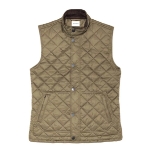 Men's 7 Diamonds Crest Quilted Vest Large Tan