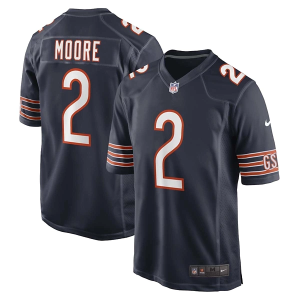Chicago Bears DJ Moore #2 Nike Game Jersey Large Navy