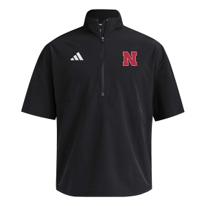 adidas Nebraska Cornhuskers Sideline Woven Short Sleeve Jacket