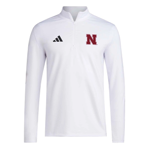 Nebraska Cornhuskers adidas Golf 1/4 Zip Medium White