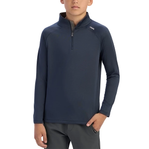 Boys' UNRL Interlock Long Sleeve 1/4 Zip Medium Navy