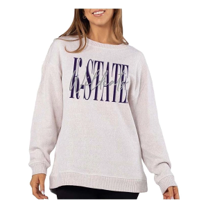 Kansas State Wildcats Chicka-D Women's Crew Medium Natural