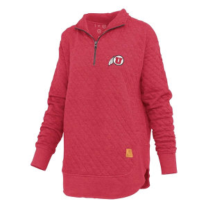 Utah Utes Pressbox Women's Roseburg 1/4 Zip Large Red