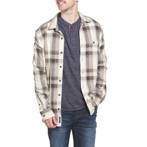 Men's Flag & Anthem Clearbrook Flannel Long Sleeve Flannel Medium Cream/Charcoal