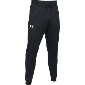 Men's Under Armour Sportstyle Tricot Joggers Medium Black/White Tall