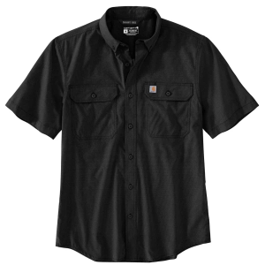 Men's Carhartt Force Relaxed Fit Long Sleeve Button Up Shirt 2XLarge Black