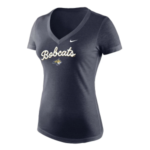Montana State Bobcats Nike Women's Throwback Varsity T-Shirt Medium Navy