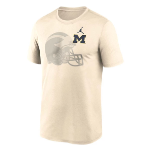 Michigan Wolverines Nike Shadow Logo T-Shirt Small Natural