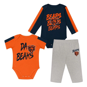 Genuine Stuff Baby Chicago Bears Double Down Onesie and Pant Set