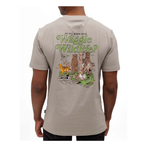 Men's Waggle Golf Wildlife T-Shirt Medium Gray