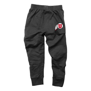 Utah Utes Wes and Willy Timon Kids' Joggers Medium Black