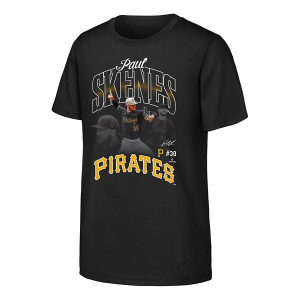 Kids' Pittsburgh Pirates Paul Skenes Triple Pic T-Shirt Large Black