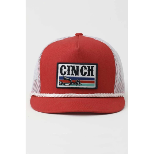 Men's Cinch Spur Logo Snapback Hat One Size Red