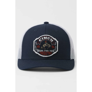 Men's Cinch Bucking Horse Logo Snapback Hat One Size Navy