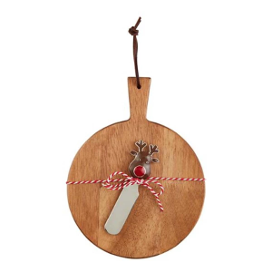 Mud Pie Reindeer Round Mini Paddle Board Set