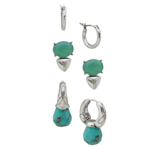 The Jewelry Group Lainey Wilson Stone Drop Trio Earrings Turquoise