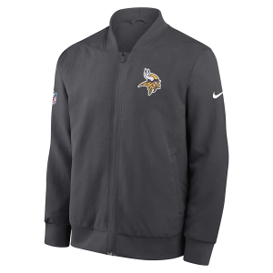 Minnesota Vikings Nike 2025 Sideline Mid Bomber Jacket XLarge Anthracite