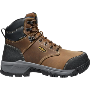 Women's KEEN Evanston 6" Carbon Toe Work Boots Outdoor 6 Bison/Black