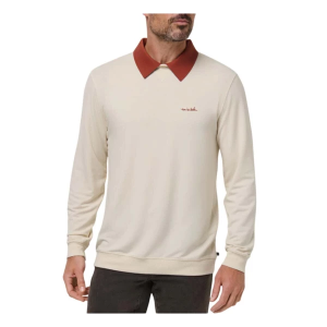 Men's TravisMathew Pullover Sweater Amenities Collar Golf 2XLarge Birch