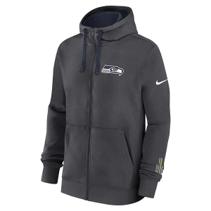 Seattle Seahawks Nike Club Full Zip Large Anthracite