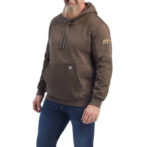 Men's Ariat Rebar Workman DuraCanvas Work Hoodie XLarge WREN Heather