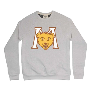Montana Grizzlies Homefield Apparel Crew 2XLarge Light Grey