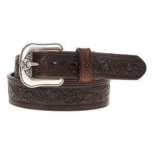 Men's Hooey Midnight Leather Belt 36 Brown