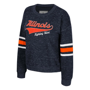 Illinois Fighting Illini Colosseum Women's Crew 2XLarge Navy