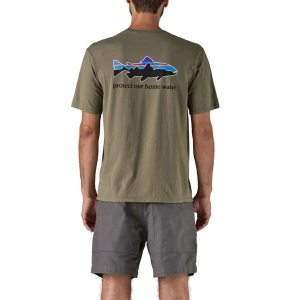 Men's Patagonia Home Water Trout Organic T-Shirt Large River Rock Green