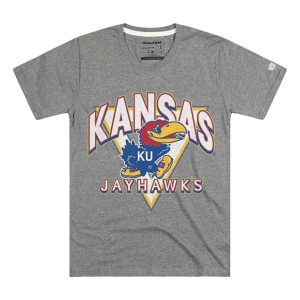 Kansas Jayhawks Homefield Apparel Triangle T-Shirt XLarge Grey Heather