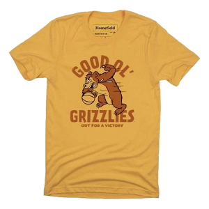 Montana Grizzlies Homefield Apparel Good Ol T-Shirt Large Gold