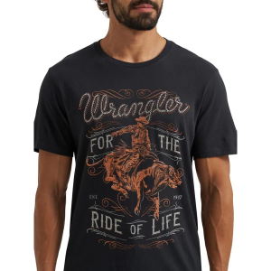 Men's Wrangler For The Ride of Life T-Shirt 2X Jet Black