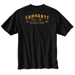Men's Carhartt Relaxed Fit Lightweight Pocket Built Graphic T-Shirt Large Black