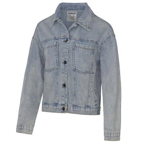 Dallas Cowboys Women's Lauren James Star Mid Denim Jacket Medium Denim Blue