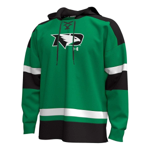 North Dakota Fighting Hawks Under Armour Hoodie Medium Kelly Green/Black