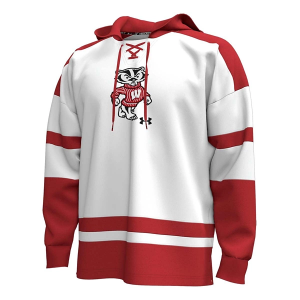 Wisconsin Badgers Under Armour Hoodie Small White/Flawless