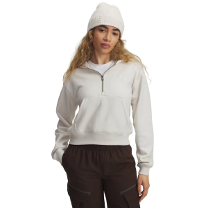 Women's Under Armour Icon Vida Fleece 1/2 Zip Pullover XSmall Summit White