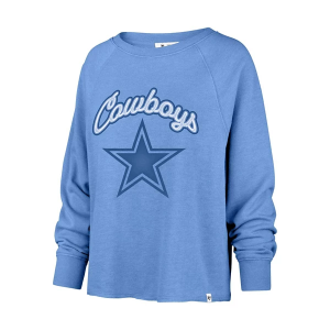 Women's Dallas Cowboys 47 Brand Sweetwater Crewneck XLarge Blue
