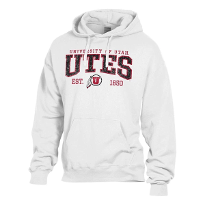 Utah Utes Gear For Sports Hoodie Large White