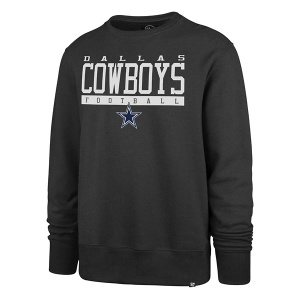 Dallas Cowboys 47 Brand 2025 Sideline Block Crewneck Medium Charcoal