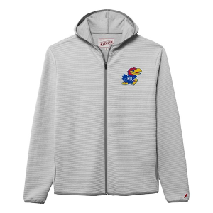 Kansas Jayhawks League Collegiate Full Zip 2XLarge Grey Heather