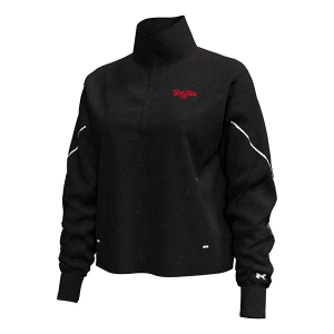 Utah Utes Under Armour Women's Icon Double Knit 1/4 Zip Large Black